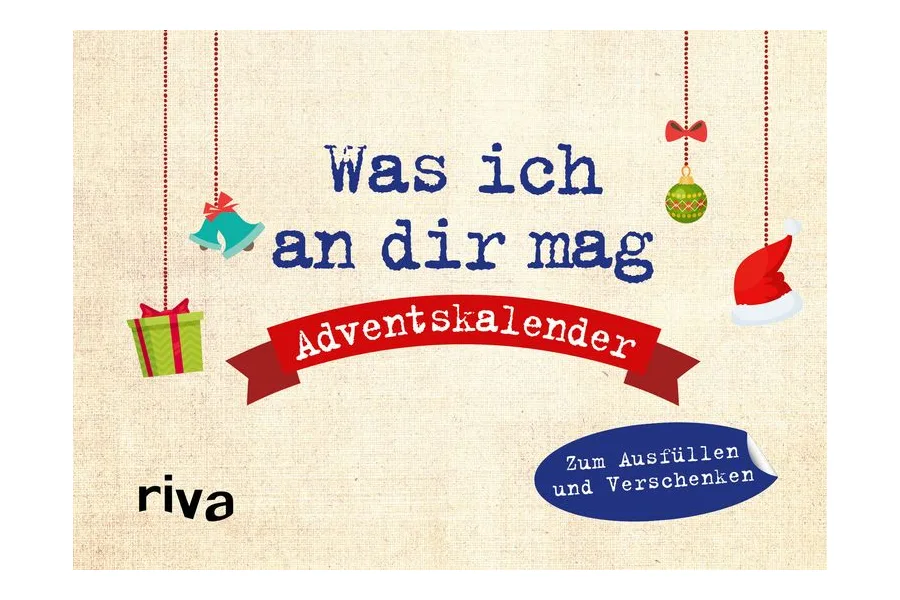 Cover des riva-Adventskalenders Was ich an dir mag zum Ausfüllen und Verschenken