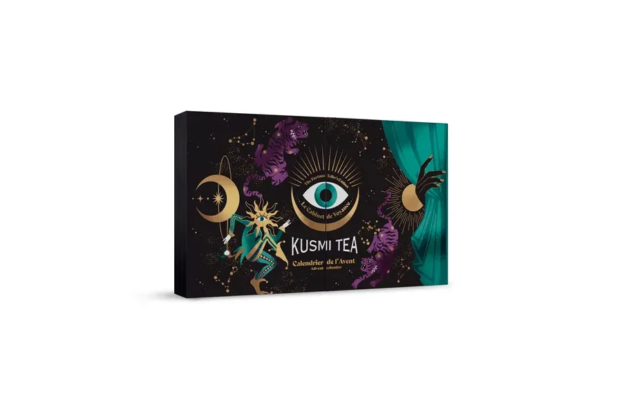 Kusmi Tea Bio Tee-Adventskalender 2026 im Design eines Wahrsagekabinetts