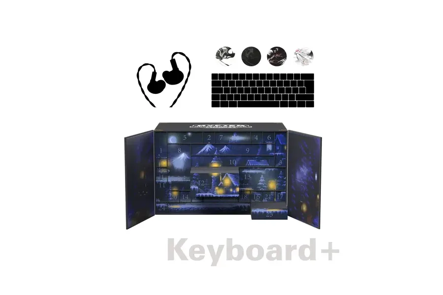 Nyfter Premium Adventskalender 2026 Keyboard+ mit Tastatur, Keycaps und In-Ears