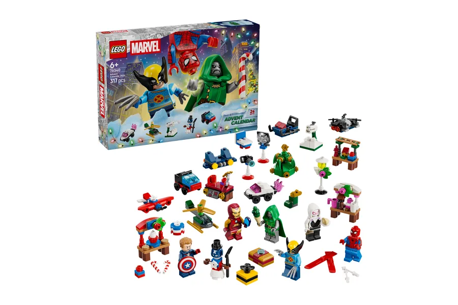 LEGO Marvel Adventskalender 2026 (76340) mit Superhelden-Minifiguren und Fahrzeugen