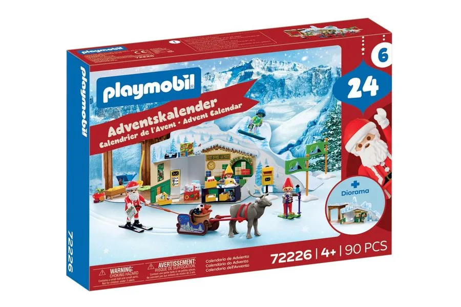 Playmobil Adventskalender Am Nordpol 72226 mit Weihnachtsmann, Rentier und Postamt auf der Verpackung