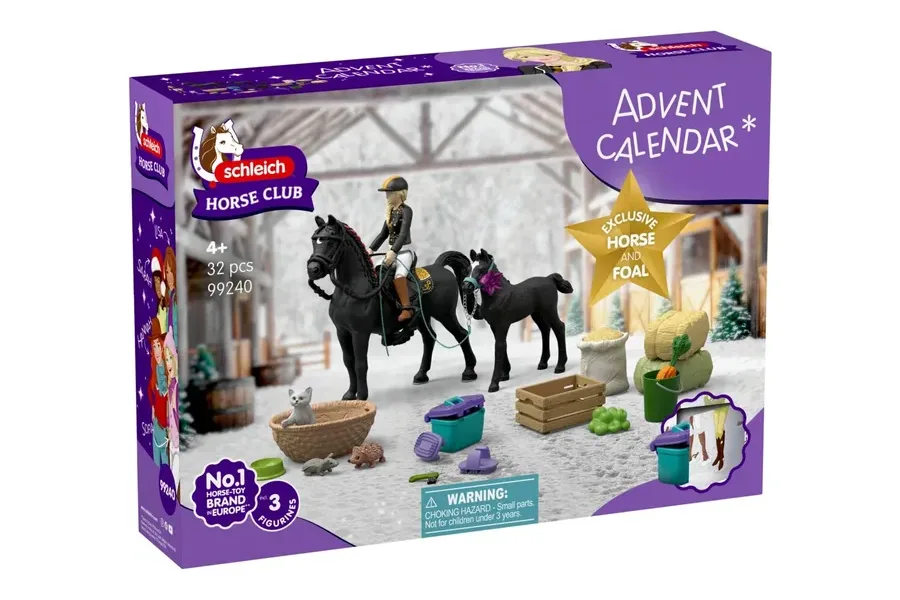 Schleich Horse Club Adventskalender 2026 Winter Wonderland Ausritt mit Araberstute und Fohlen