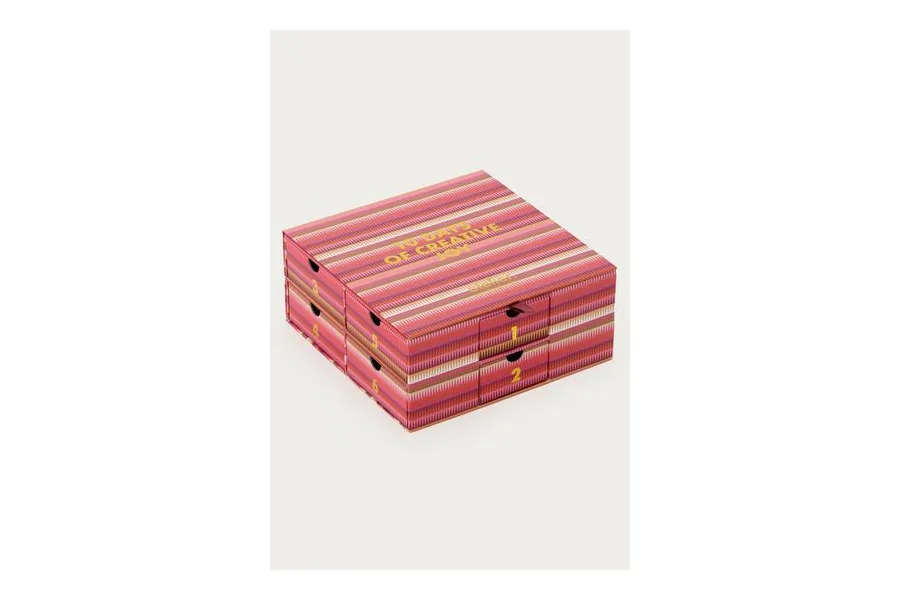 Gestreifte My Jewellery DIY-Adventskalender-Box Atelier 2026 mit zehn Schubladen