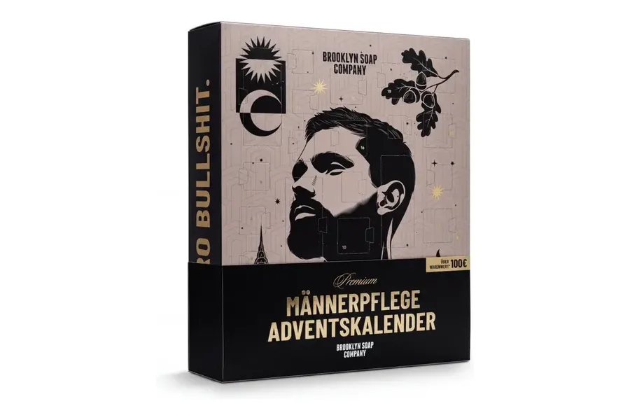 Brooklyn Soap Company Männerpflege Adventskalender 2026 mit Bart-Motiv
