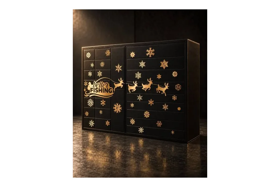Better Fishing XXL Angel Adventskalender Vol. 3 in Schwarz und Gold
