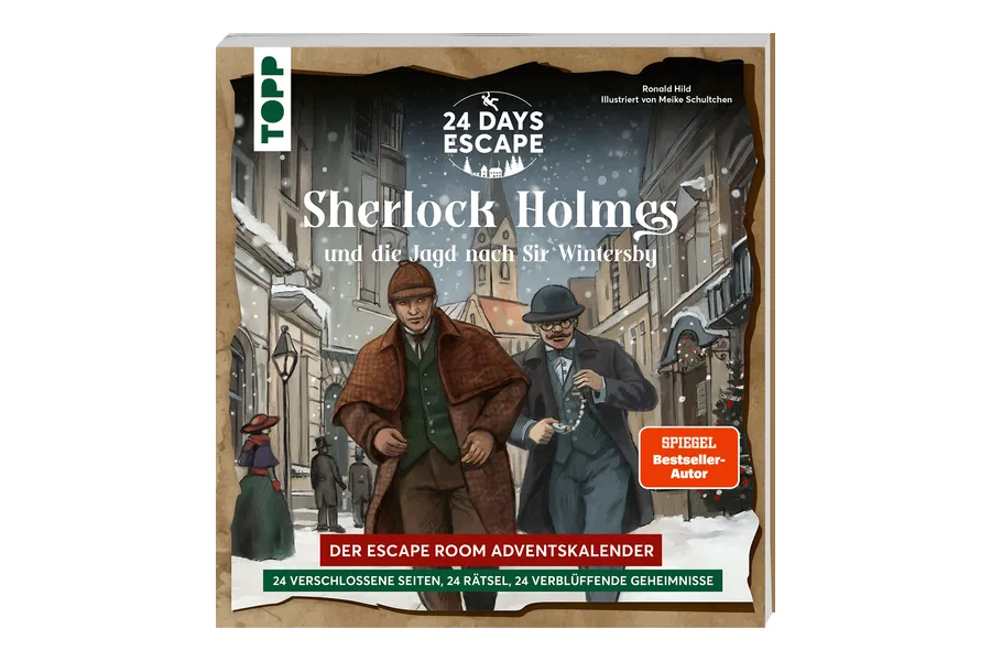 TOPP 24 Days Escape Sherlock Holmes und die Jagd nach Sir Wintersby, Escape-Room-Adventskalender als Buch