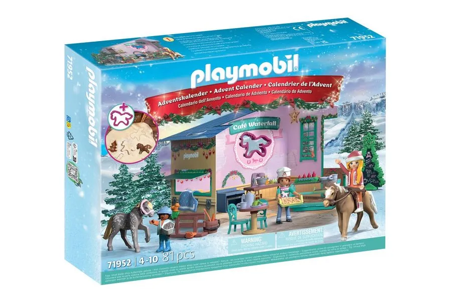 Playmobil Adventskalender Weihnachtsbacken im Reitercafé 71952 mit Pferd, Pony und Reiterinnen