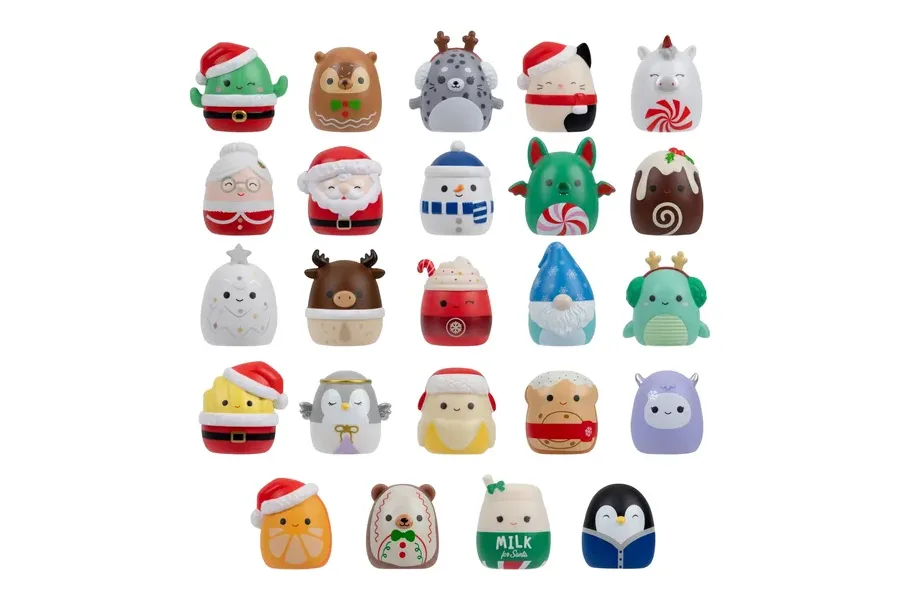 24 Mini-Squish-Figuren aus dem Squishmallows Squish-a-longs Adventskalender 2026