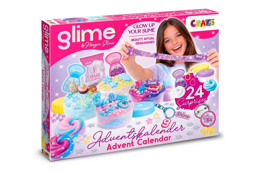 CRAZE Magic Slime Glime Adventskalender 2026 mit Slime, Toppings und Dosen