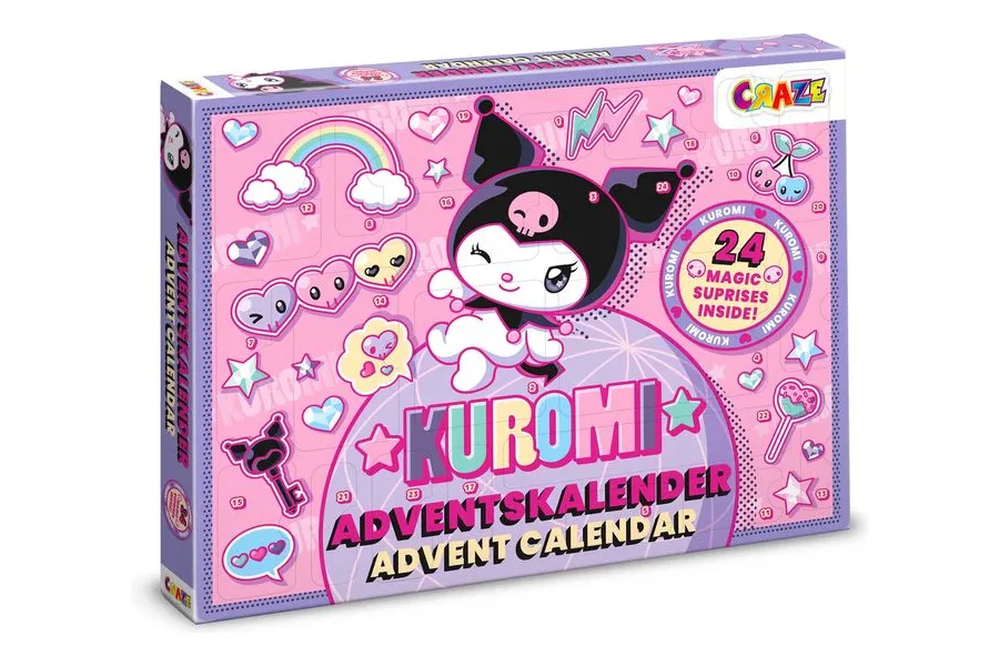 CRAZE Kuromi Adventskalender mit 24 Überraschungen, Sammelfiguren und Magic Slime