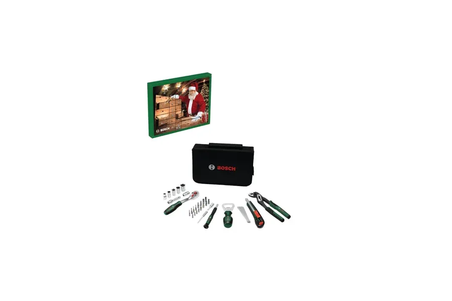 Bosch Adventskalender 2026 mit 44-teiligem Werkzeugset und Tasche